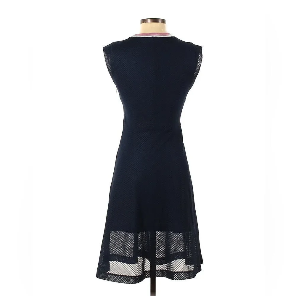 & Other Stories Navy Netted Dress - Picture 2 of 4